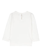 T-shirt con stampa grafica per neonata Monnalisa bianco con stampa con slogan - Rubino Kids