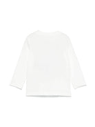 T-shirt con stampa illustrazione per neonato Stella McCartney Kids bianca con scollo rotondo - Rubino Kids