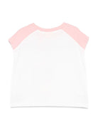 T-shirt con stampa logo per bambina Off - White Kids bianco con girocollo - Rubino Kids