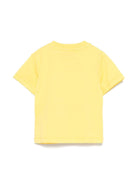 T-shirt con stampa logo per neonata Moschino Kids giallo con orlo dritto - Rubino Kids