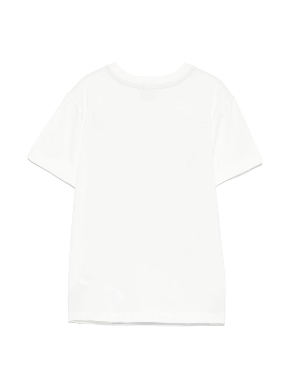 T-shirt con stampa paisley per bambino Eleventy Kids bianc con orlo dritto - Rubino Kids