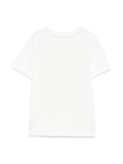 T-shirt con stampa paisley per bambino Eleventy Kids bianc con orlo dritto - Rubino Kids