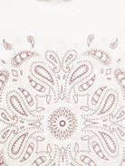 T-shirt con stampa paisley per bambino Eleventy Kids bianc con orlo dritto - Rubino Kids