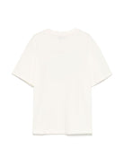 T-shirt con stampa per bambino MSGM Kids beige con orlo dritto - Rubino Kids