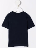 T-shirt con stampa per bambino Ralph Lauren Kids blu con girocollo - Rubino Kids