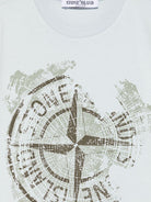 T-shirt con stampa per bambino Stone Island Junior azzurro con girocollo - Rubino Kids