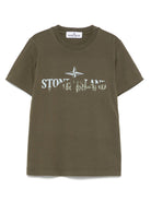 T-shirt con stampa per bambino Stone Island Junior verde - Rubino Kids