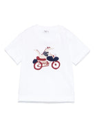 T-shirt con stampa per neonato Il Gufo bianco con girocollo - Rubino Kids