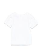 T-shirt con stampa per neonato Moschino Kids bianco con girocollo - Rubino Kids