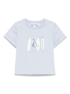 T-shirt con stampa per neonato Tartine & Chocolat azzurro con girocollo - Rubino Kids