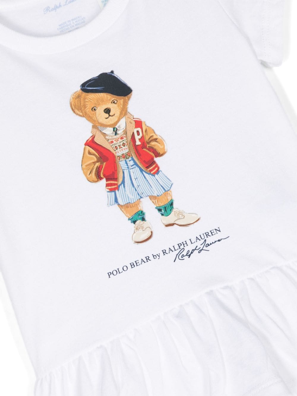 T-shirt con stampa Polo Bear - Rubino Kids