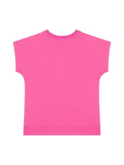 T-shirt con stampa Teddy Bear per bambina Moschino Kids rosa con orlo dritto - Rubino Kids