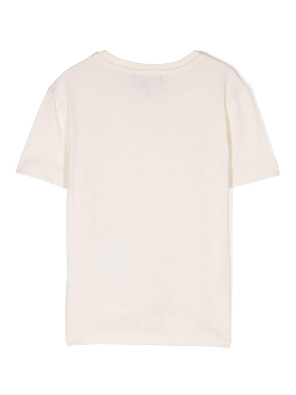 T-shirt in cotone con logo cristalli - Rubino Kids