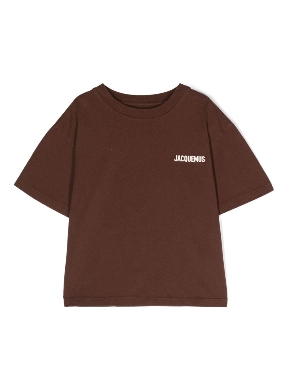 T-shirt in cotone con stampa logo - Rubino Kids
