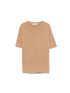 T-shirt in cotone per bambino Paolo Pecora Kids beige con girocollo - Rubino Kids