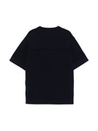 T-shirt in cotone per bambino Paolo Pecora Kids blu con girocollo - Rubino Kids