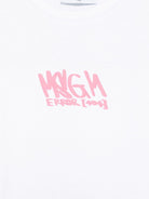 T-shirt in jersey per bambina MSGM Kids bianco con stampa logo - Rubino Kids