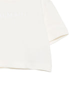 T-shirt per bambina Balmain Kids bianca con design crop - Rubino Kids
