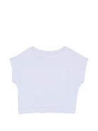 T-shirt per bambina Billieblush azzurra con stampa grafica - Rubino Kids