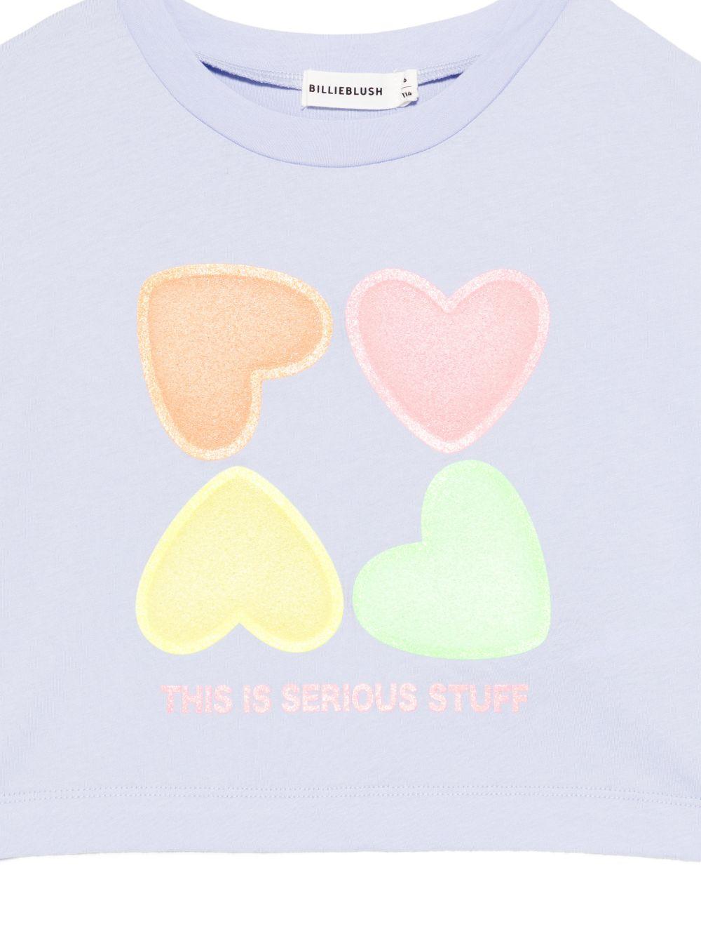 T-shirt per bambina Billieblush azzurra con stampa grafica - Rubino Kids