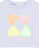 T-shirt per bambina Billieblush azzurra con stampa grafica - Rubino Kids