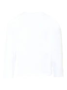 T-shirt per bambina Billieblush bianca con stampa con slogan - Rubino Kids