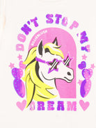 T-shirt per bambina Billieblush bianco con stampa pony - Rubino Kids