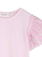 T-shirt per bambina Billieblush rosa con decorazione con paillettes - Rubino Kids