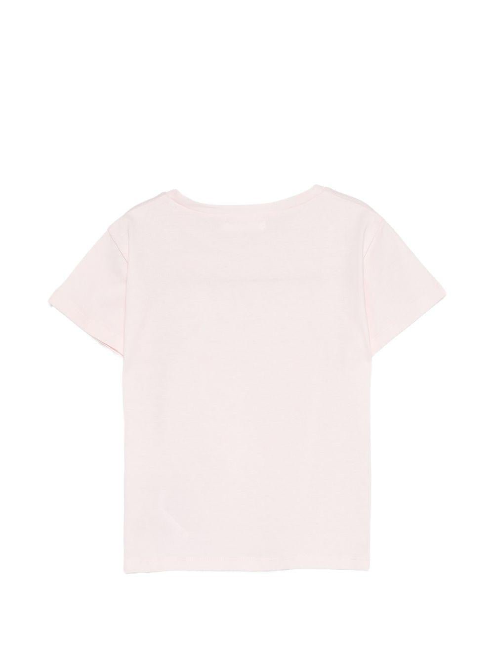 T-shirt per bambina Billieblush rosa con stampa grafica - Rubino Kids