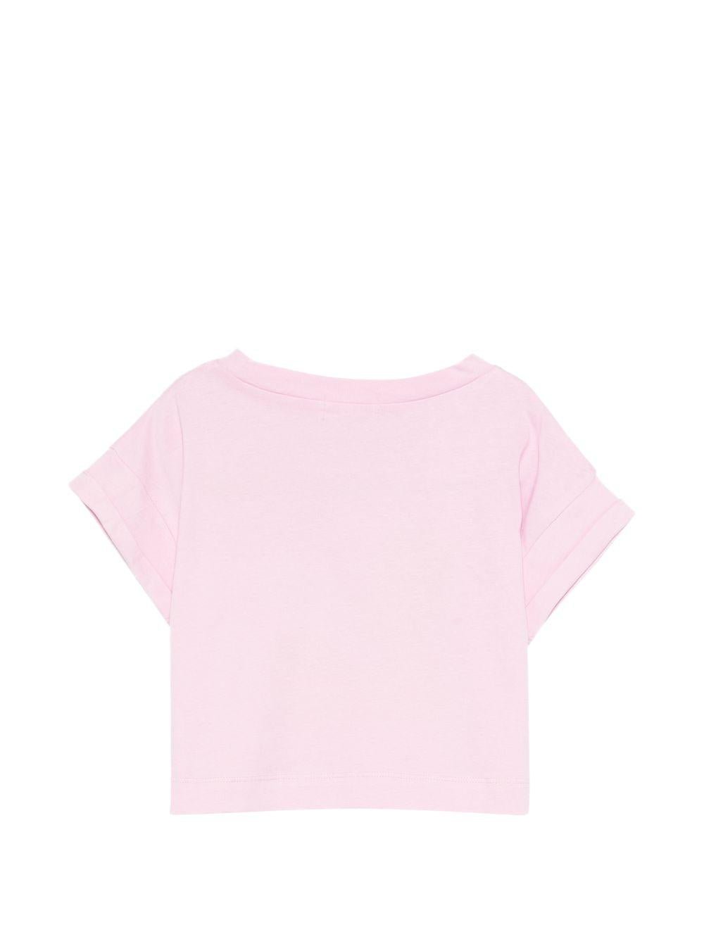 T-shirt per bambina Billieblush rosa con stampa grafica - Rubino Kids