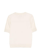T-shirt per bambina Bonpoint beige con ricamo ciliegie - Rubino Kids