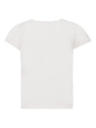 T-shirt per bambina Bonpoint bianca con stampa grafica - Rubino Kids