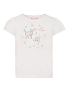 T-shirt per bambina Bonpoint bianca con stampa grafica - Rubino Kids
