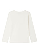 T-shirt per bambina Bonpoint Eiffel - Tower bianco con stampa sul davanti - Rubino Kids