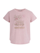T-shirt per bambina Bonpoint rosa con stampa grafica sul davanti - Rubino Kids