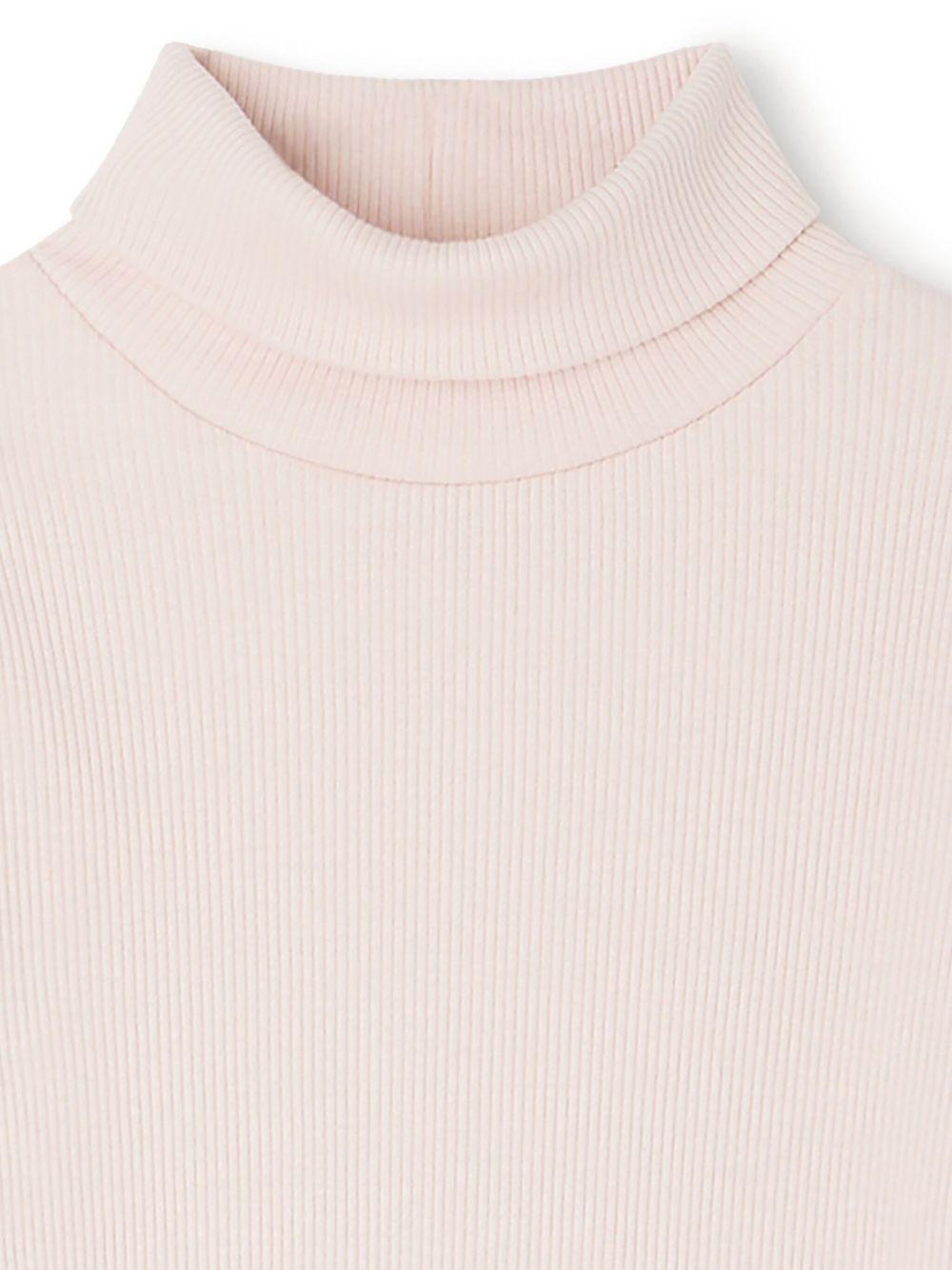 T-shirt per bambina Bonpoint Tahiti rosa con motivo a coste - Rubino Kids