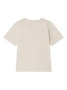 T-shirt per bambina Bonpoint Thida beige con stampa sul davanti - Rubino Kids
