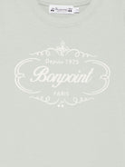 T-shirt per bambina Bonpoint verde salvia con stampa logo - Rubino Kids