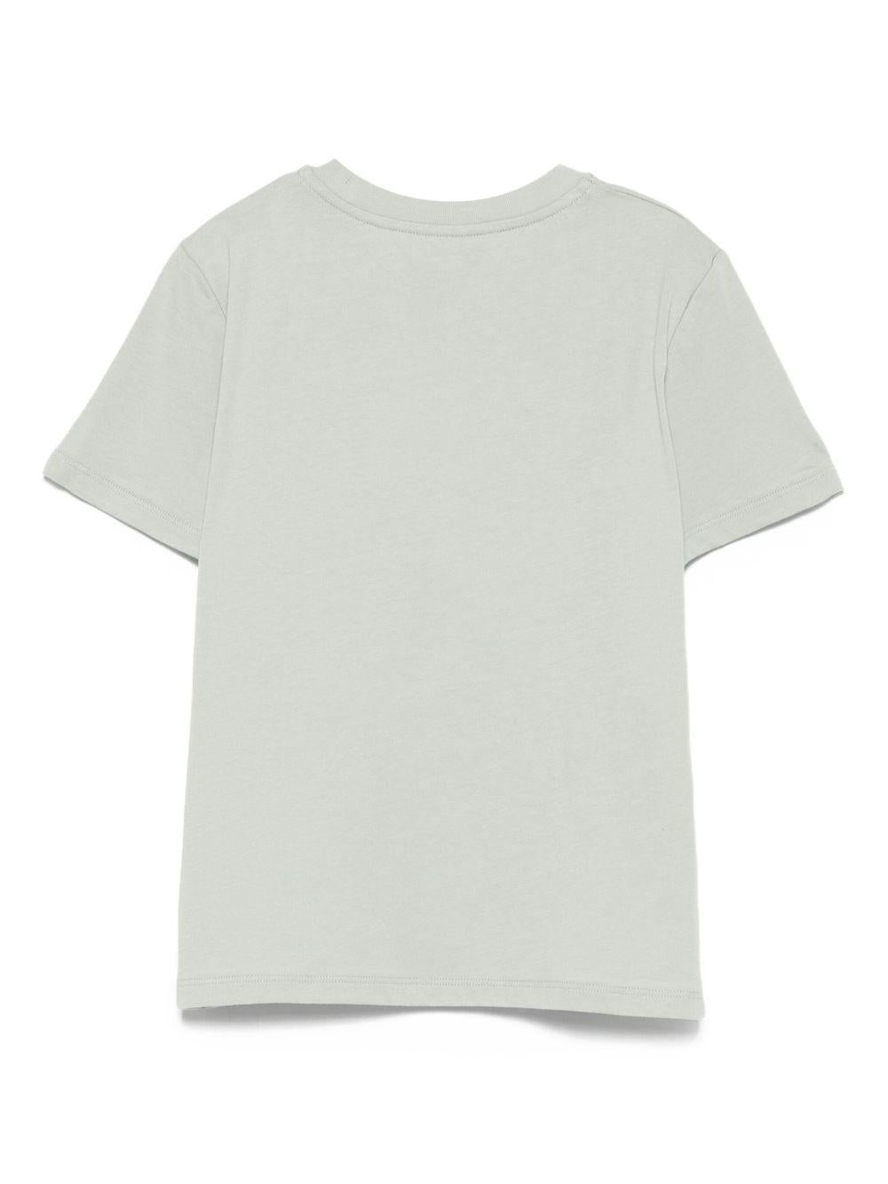 T-shirt per bambina Bonpoint verde salvia con stampa logo - Rubino Kids