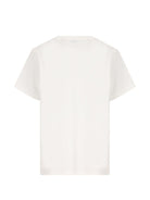 T-shirt per bambina Burberry Kids bianca con logo sul davanti - Rubino Kids