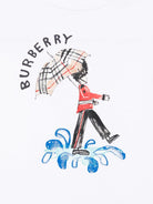 T-shirt per bambina Burberry Kids bianca con stampa grafica - Rubino Kids