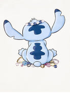 T-shirt per bambina Disney x Monnalisa bianco con stampa grafica Stitch - Rubino Kids