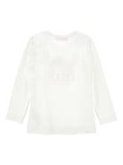 T-shirt per bambina Disney x Monnalisa bianco con stampa grafica Stitch - Rubino Kids