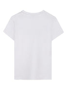 T-shirt per bambina Dkny Kids bianca con logo di borchie - Rubino Kids
