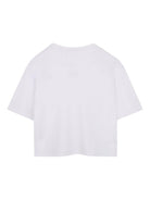 T-shirt per bambina DKNY Kids bianco con scollo a V - Rubino Kids