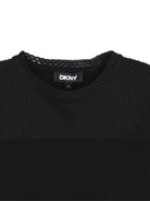 T-shirt per bambina DKNY Kids nera con design crop - Rubino Kids