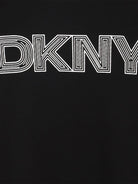 T-shirt per bambina Dkny Kids nera con logo - Rubino Kids