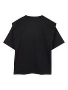 T-shirt per bambina DKNY Kids nera con logo - Rubino Kids
