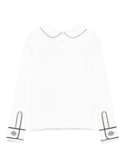 T-shirt per bambina Dolce & Gabbana Kids bianca con stampa a trompe l'oeil - Rubino Kids