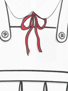 T-shirt per bambina Dolce & Gabbana Kids bianca con stampa a trompe l'oeil - Rubino Kids